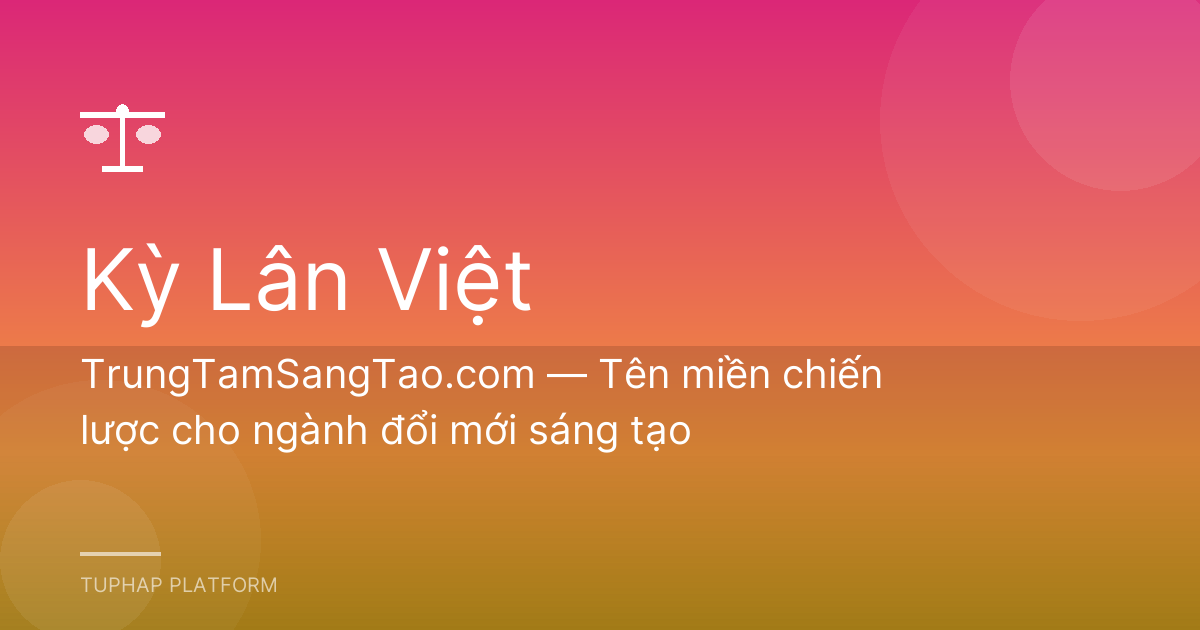 TrungTamSangTao.com — Tên miền chiến lược cho ngành đổi mới sáng tạo