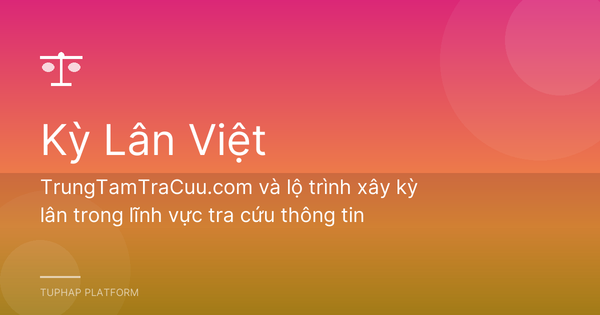 TrungTamTraCuu.com và lộ trình xây kỳ lân trong lĩnh vực tra cứu thông tin