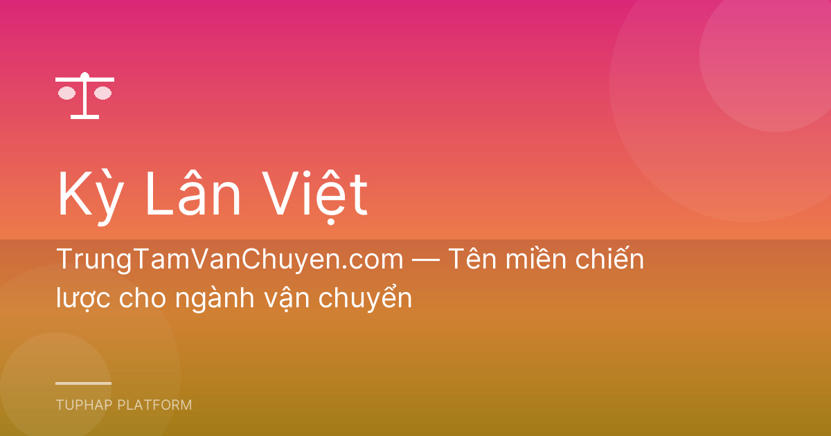 TrungTamVanChuyen.com — Tên miền chiến lược cho ngành vận chuyển